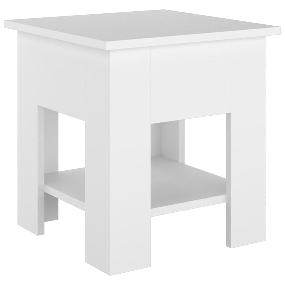 Vidaxl Konferenčný stolík biely 40x40x42 cm kompozitné drevo
